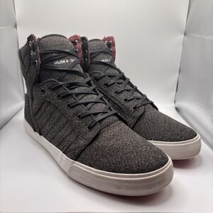 Supra Skytop Muska 001 Mens Size 12 Charcoal Grey High Top Skate Shoes S18256